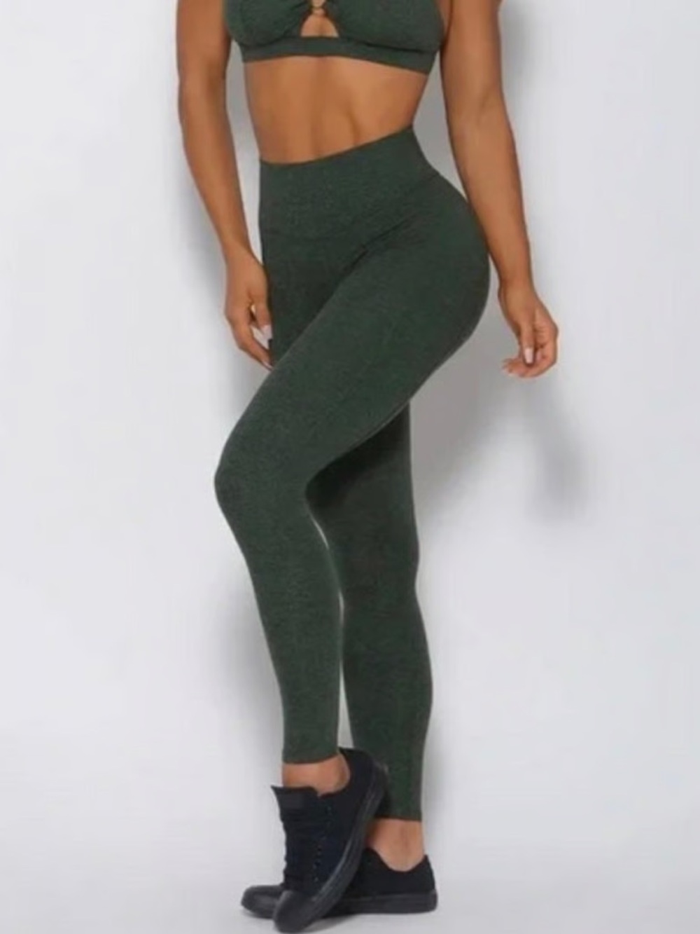 Bombshell Sportswear Sculpt Cypress Green Seamless High-Waist Leggings